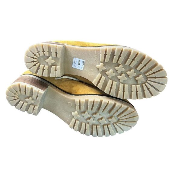 MONTELLIANA Suede Shearling-Trimmed Hiking Boots in Chestnut NWOB 39 / 8 US - Picture 7 of 9